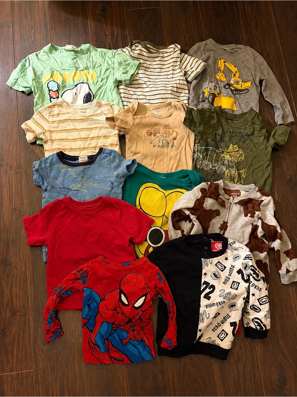 18M Baby Boy Clothing Lot | Carter’s H&M TMNT Spider-Man Ecko